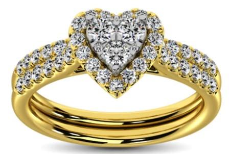 Bridal Ring in 10K Yellow Gold